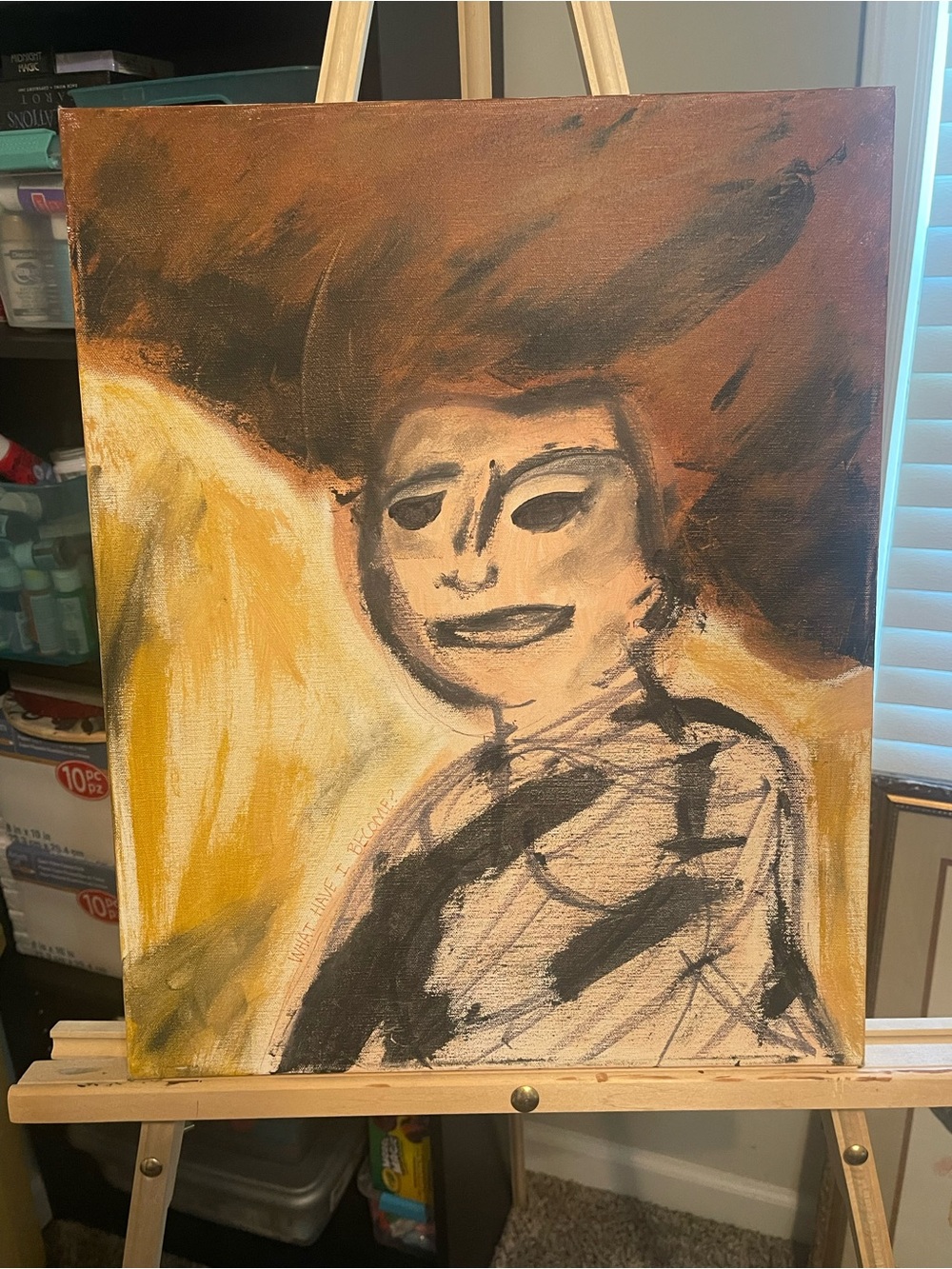 Original Abstract Acrylic On Canvas Painting